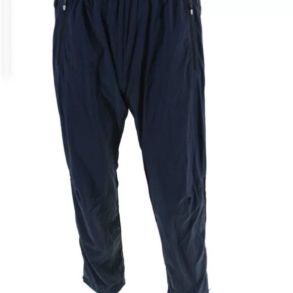 $195 Authentic ON RUNNING Ruched Elastic Waist Men's Navy-Blue